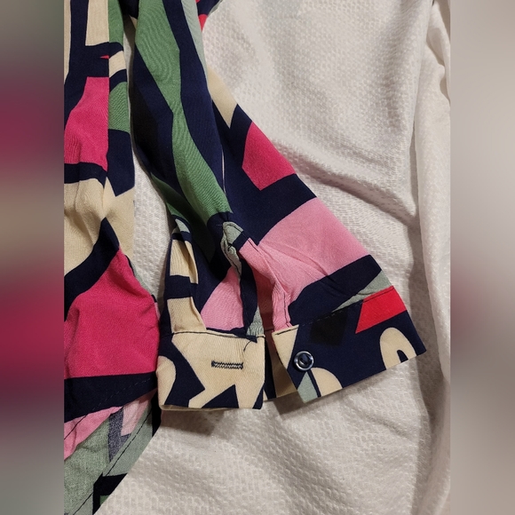 NWT CASUAL LONG SLEEVE BLOUSE TOP BUTTON UP SHIRT LARGE - Picture 10 of 17